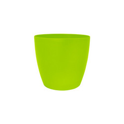 Цветочный горшок пластмассовый, круглый (светло-зеленый; 0,5л; 100мм)